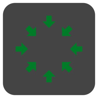 Kompakt oklar düz kare vektör simgesi