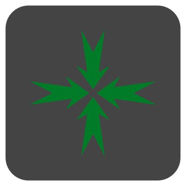 Sıkıştırma OK düz kare vektör simgesi