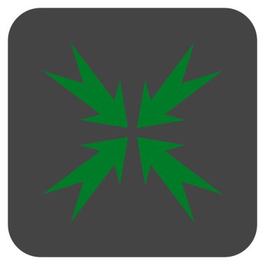 Sıkıştırma OK düz kare vektör simgesi