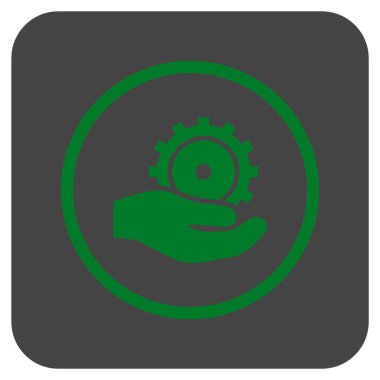 Vektör simgesi geliştirme hizmet düz kare