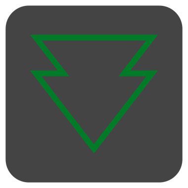 Düz aşağı yön vektör simgesi kare