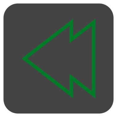 Düz sol yön vektör simgesi kare