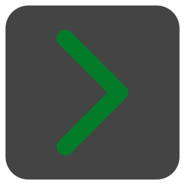 Şu yönde düz vektör simgesi kare