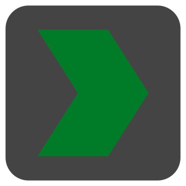 Şu yönde düz vektör simgesi kare