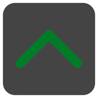 Düz yukarı yön vektör simgesi kare