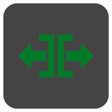 Yatay yöndeki düz kare vektör simge bölmek