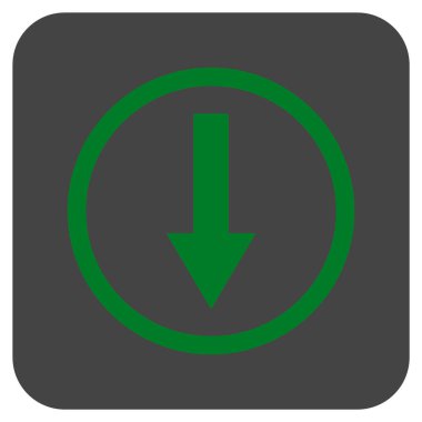 Yuvarlak ok düz kare vektör simgesi