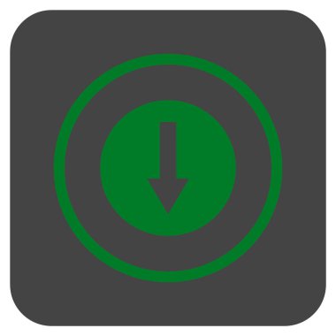 Yuvarlak ok düz kare vektör simgesi