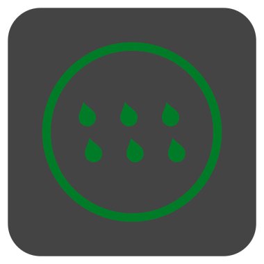 Damla düz kare vektör simgesi