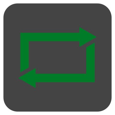 Exchange oklar düz kare vektör simgesi