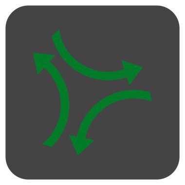 Exchange oklar düz kare vektör simgesi