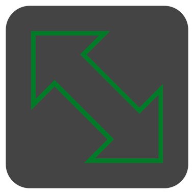 Exchange çapraz düz kare vektör simgesi