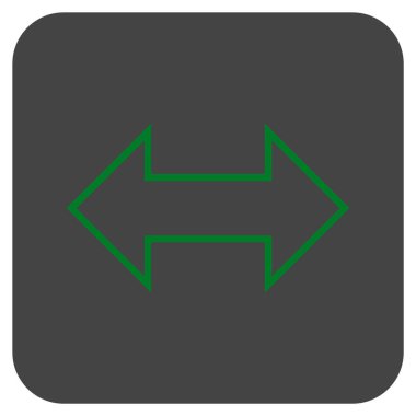 Exchange yatay düz kare vektör simgesi