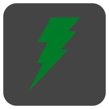 Düz kare vektör simge yürütmek