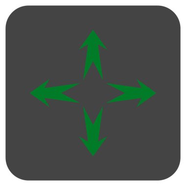 Oklar düz kare vektör simgesini genişletin