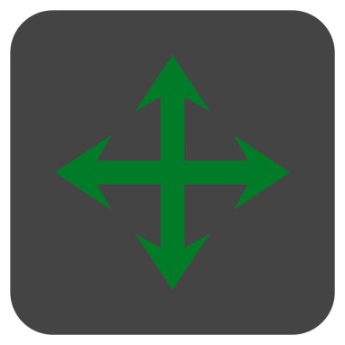 Oklar düz kare vektör simgesini genişletin