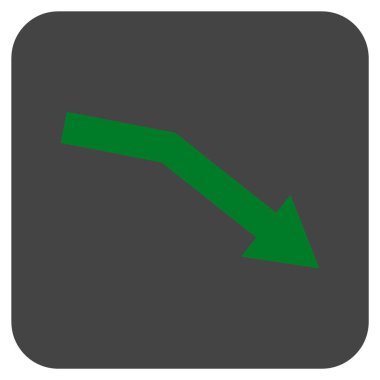 Trend düz kare vektör simge başarısız