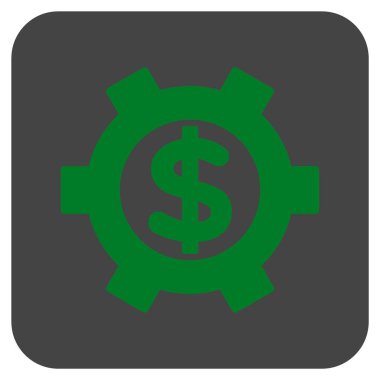 Mali Ayarlar düz kare vektör simgesi