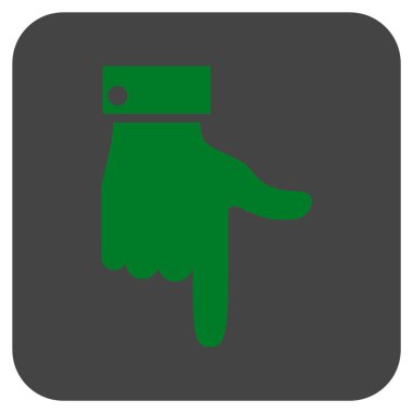 El işaretçisi düz aşağı vektör simgesi kare