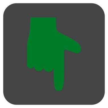 El işaretçisi düz aşağı vektör simgesi kare