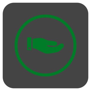 El düz kare vektör simgesi