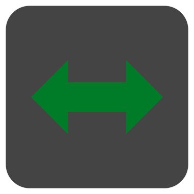 Yatay Exchange oklar düz kare vektör simgesi