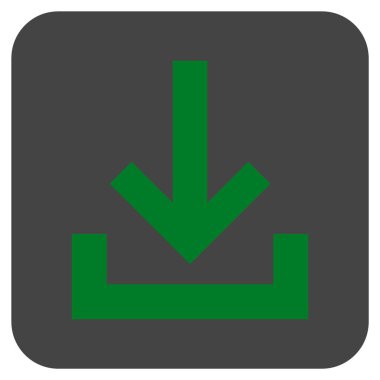 Gelen kutusu düz kare vektör simgesi