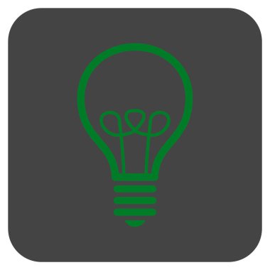 Lamba ampul düz kare vektör simgesi