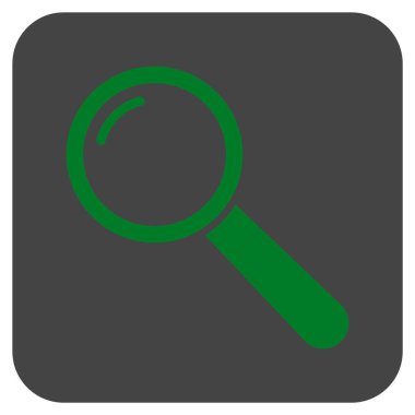 Büyüteç'i düz kare vektör simgesi