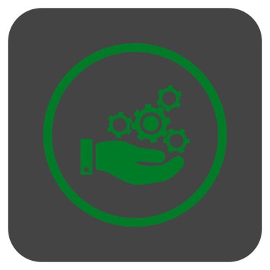 Vektör simge mekanik Servisi düz kare