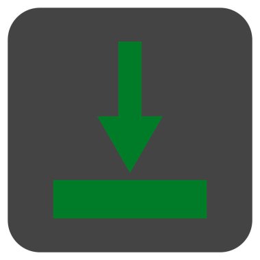 Alt düz kare vektör simgesi hareket