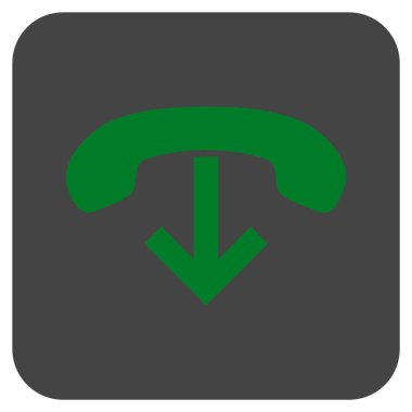 Vektör simge telefon asmak düz kare