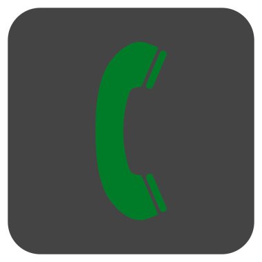 Telefon alıcı düz kare vektör simgesi