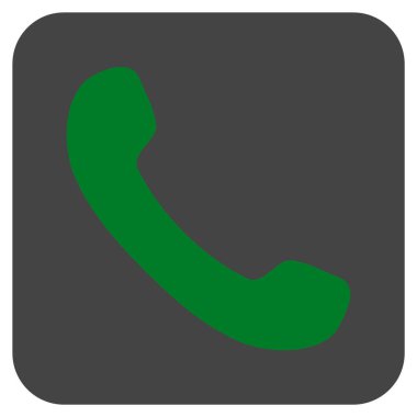 Telefon alıcı düz kare vektör simgesi