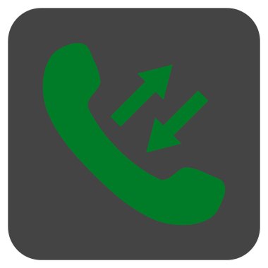 Düz konuşmak telefon vektör simgesi kare