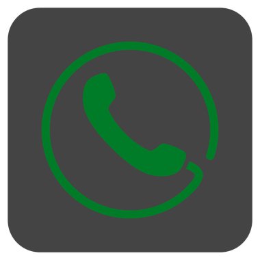 Telefon düz kare vektör simgesi