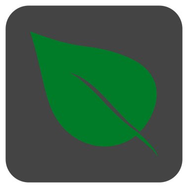 Bitki yaprak düz kare vektör simgesi