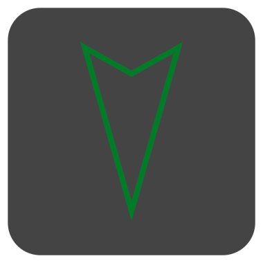 İşaretçi düz aşağı vektör simgesi kare