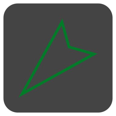 İşaretçi sol düz vektör simgesi kare.