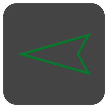 Düz yaptı işaretçi vektör simgesi kare