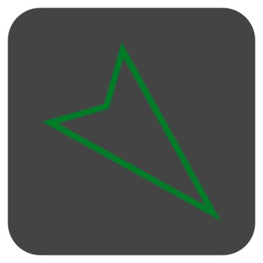 İşaretçi düz aşağı vektör simgesi kare