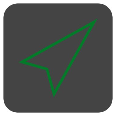 İşaretçi düz yukarı vektör simgesi kare