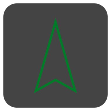 İşaretçi düz yukarı vektör simgesi kare