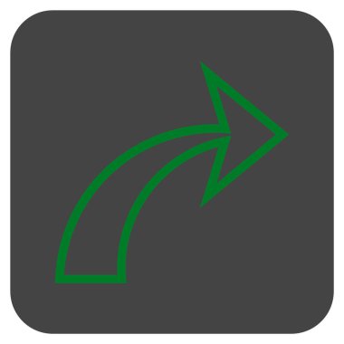 Düz kare vektör simge Yinele