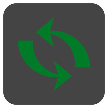 Düz kare vektör simge Yenile