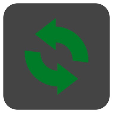 Düz kare vektör simge Yenile