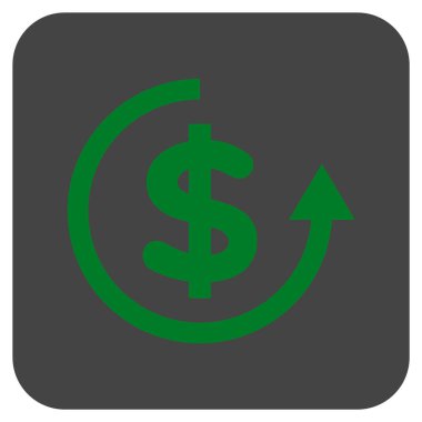 Düz kare vektör simge iade