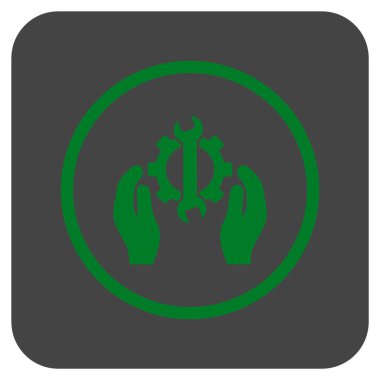 Vektör simge Onarım Servisi düz kare