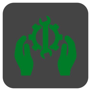 Vektör simge Onarım Servisi düz kare