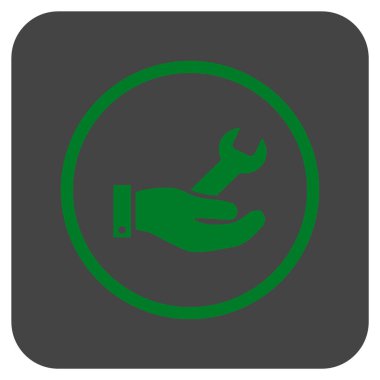 Vektör simge Onarım Servisi düz kare